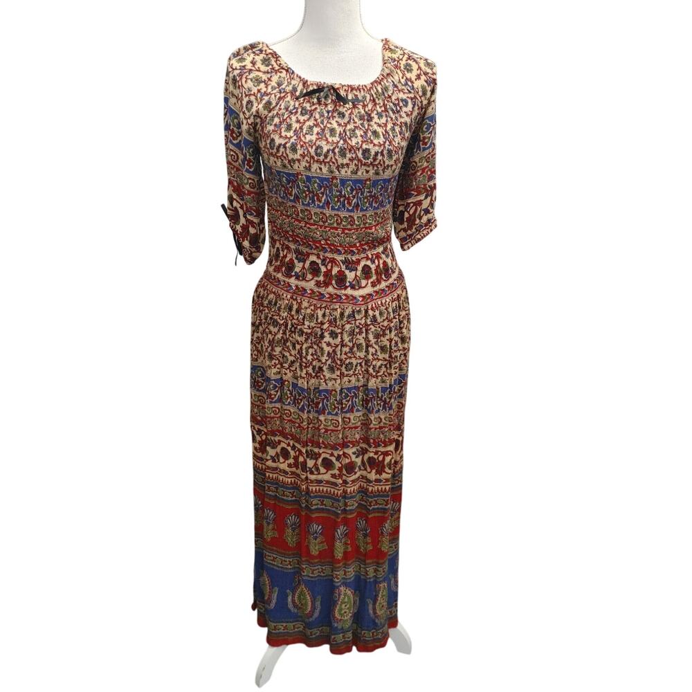 Ana-K Anandas Dress Maxi Multicolor Geometric One Size NWT